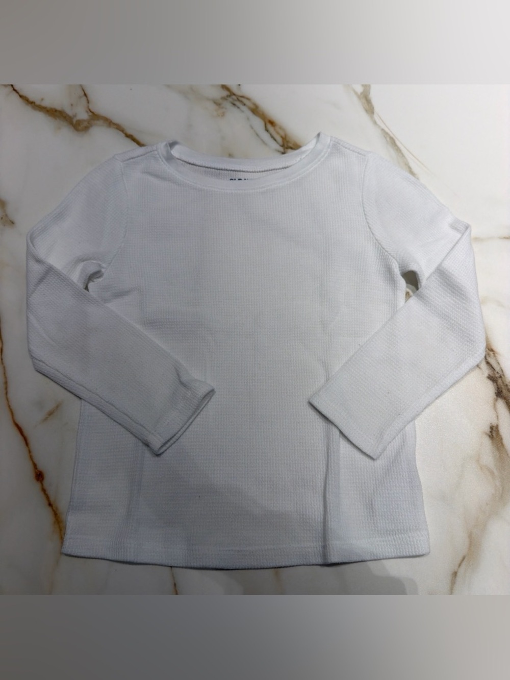Old Navy Kids Long Sleeve Waffle Tee - White